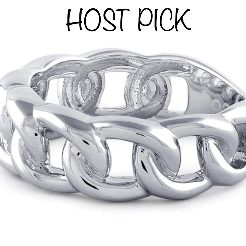 🔥HP🔥925 Sterling Silver Chain Link Ring UNISEX TREND ALERT